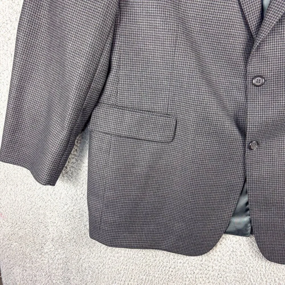 VTG Brooks Brothers 346 Blazer Mens 46L Gray Worsted Wool Office Casual‎ Wedding